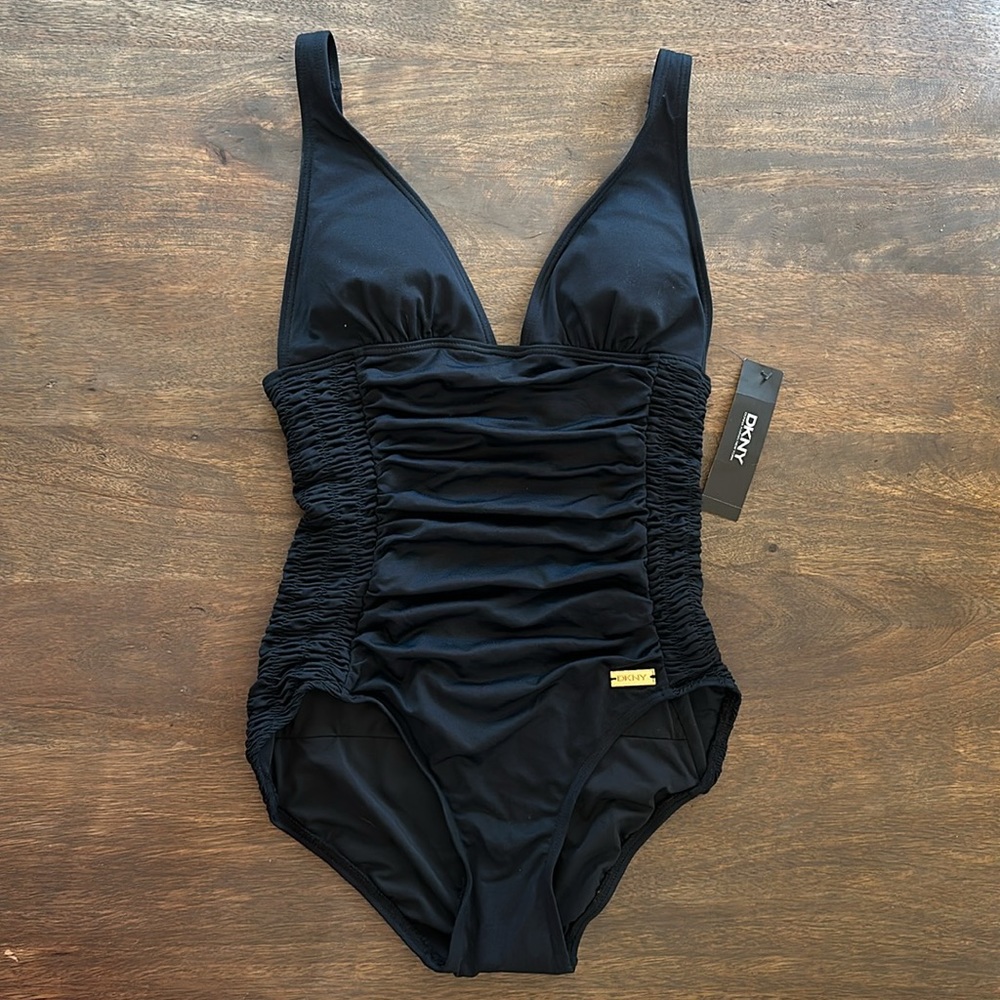DKNY Black one piece swimsuit Size 8